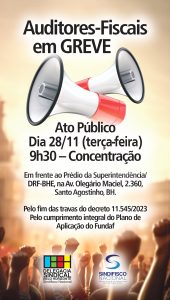 CLM, DEN e DS BH CONVOCAM para Ato Público no dia 28 de novembro